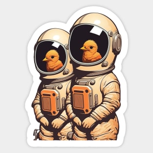 Out of this World - Chicks in Space Suit Sticker